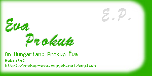 eva prokup business card